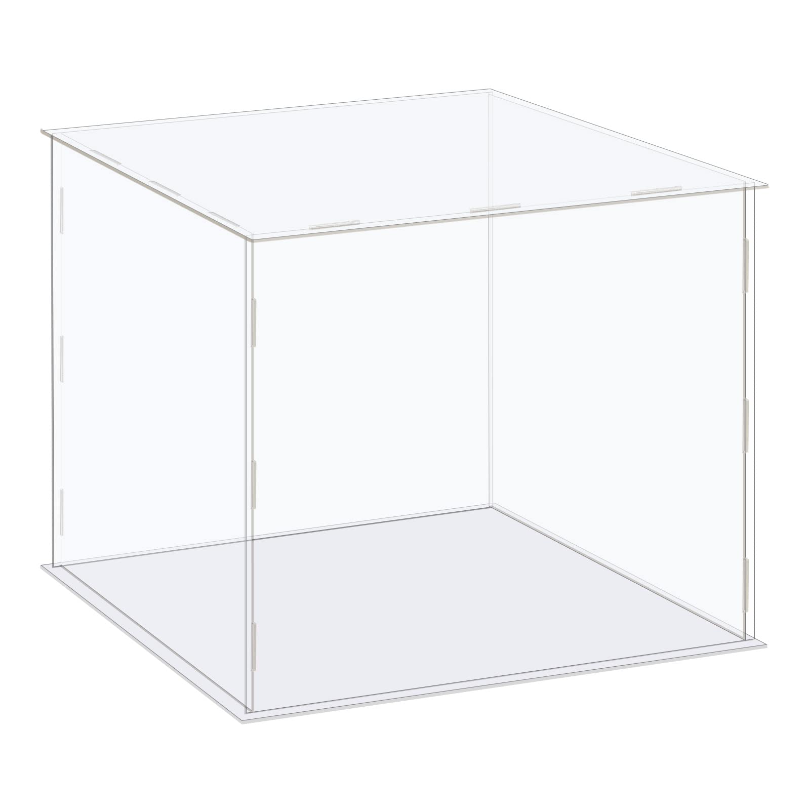 MECCANIXITY Acrylic Display Case Box Clear Dustproof Protection Showcase 14.1x14.1x14.1 Inch for Collectibles Display