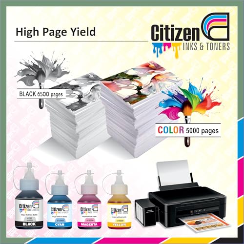 Image of BT6000 Refill Ink Bottle | Compatible with Brother Printers - DCP-T220, DCP-T226, DCP-T420W, DCP-T426W, DCP-T520W, DCP-T525W | High Print Quality | Leak-Proof (Pack 2 : Black)