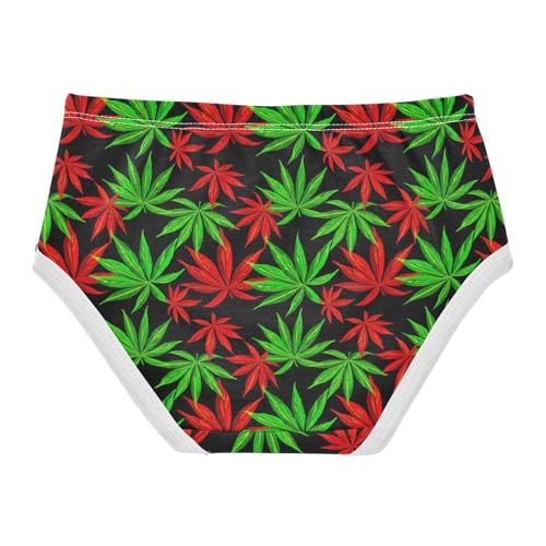 Cotton Toddler Underwear Floral Green Red Leaves Black Cute Panties Girl Animal Briefs Underpants 2t2