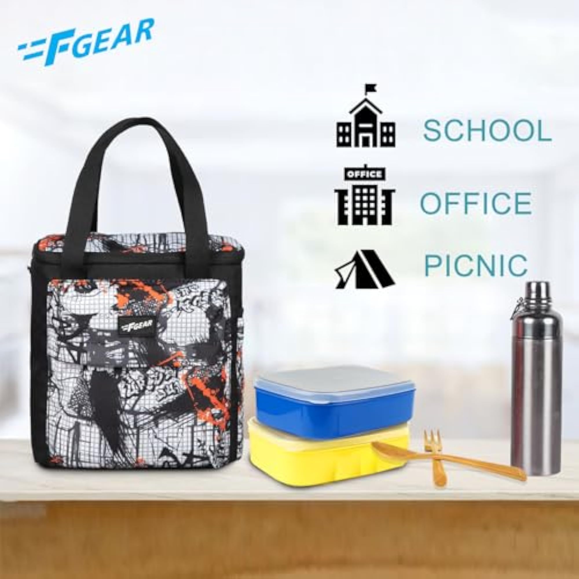 Padded Insulated Lunch Bag for Hot & Cold Food Storage