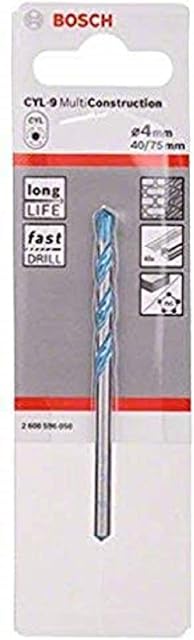 Bosch Professional CYL-9 Construction Multi-Purpose Drill Bit (Stone, Wood, Ø 4 mm, Accessories Rotary Drills)
