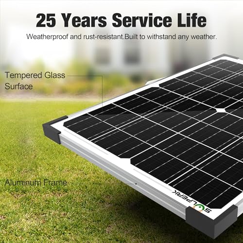 Solperk SK-M25W 25W 12V Solar Battery Charger, Waterpoof Solar Panel Kit With Energy Saving Controller For Car Rv Trailer Marine Boat Motorcycle Truck Tractor Etc thumb #1