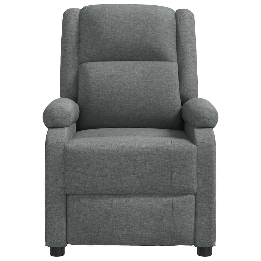 vidaXL Sillón de Masaje de Tela Gris Oscuro