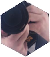 Vista 5 de Zerone 12 calcomanías de espejo hexagonal acrílico de 5.8 x 5.8 in, autoadhesivas, para espejo de pared, azulejos geométricos acrílicos