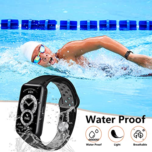 PaceBid Wristband Compatible with Huawei Band 6, Silicone Sports Replacement Strap, Waterproof, Breathable, Men and Women - Image 2