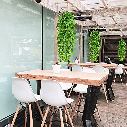 Wofair 4Pcs Artificial Hanging Plants Fake Ivy Leaves For Wall Home Porch Garden Decoration #TOP1