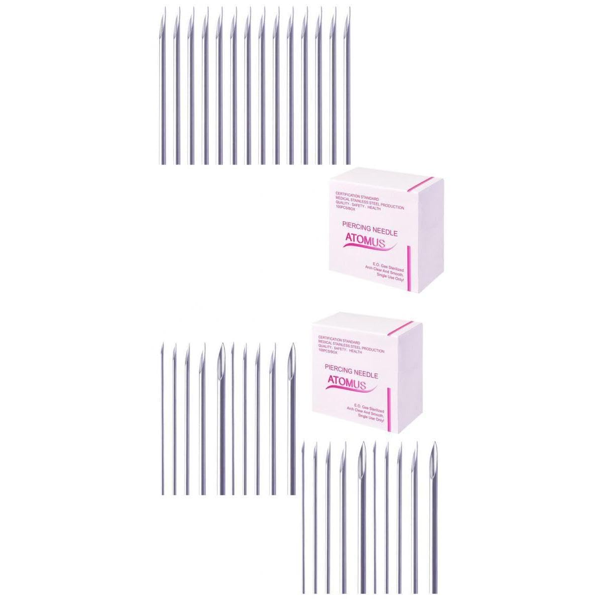 VELURA 200x Mix Steel Tattoo Body Piercing Needle |100 Pieces Piercing (14G)|Piercing Supplies & Kits| Body Art |Health & Beauty-image-4