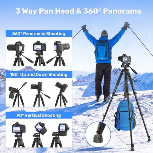 Jishane JISHANE1 74 Inch Camera Tripod thumb #1