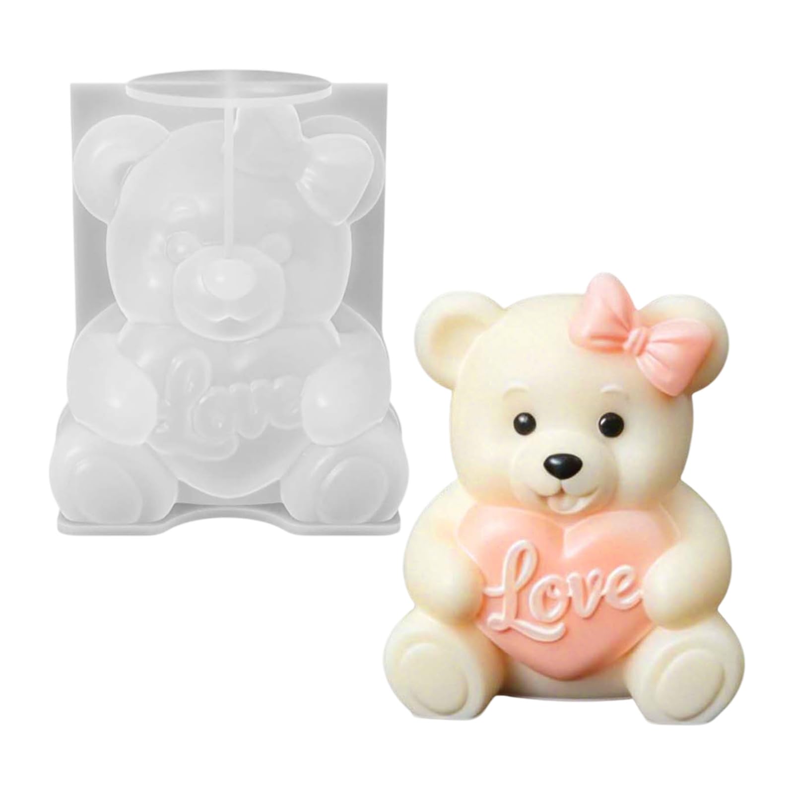 Tsophreniq Multicolor Artistic Silicone Balloon Bear Shape Easy Demolding For Soap Projects Silicone