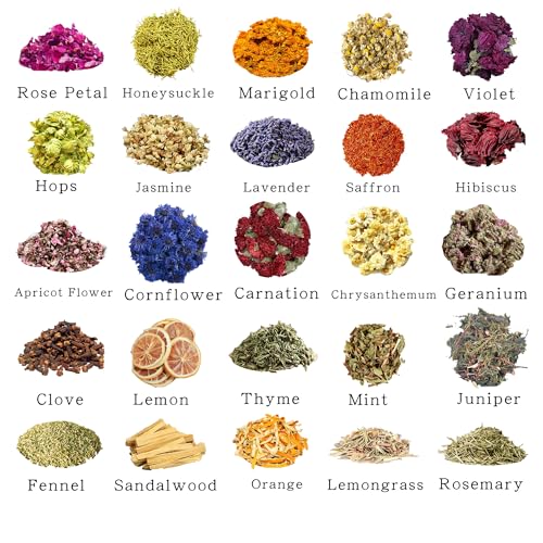 Hierbas Secas Naturales para Hechicería, Kit de 25PCS miniatura 2