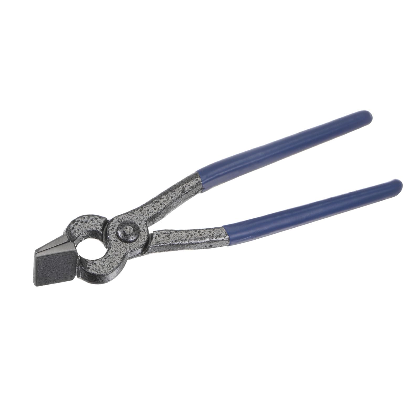 sourcing map Cuero Artesanía Aplanar Alicate, Recto Cabeza Cuero Borde Ajuste Presione Aplanar Alicates Carbono Acero Corte Lateral Tijeras Ras Alicates para Bolsa Cinturón Cartera, 40mm Ancho