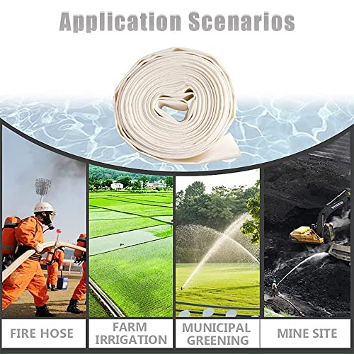 ZYIY Lay-Flat Hose 2Inch Discharge Hose With Aluminum Clamps Fittings 66ft Fire Hose Water Pump Irrigation With Quick Coupler Connector Suitable Household Agricultural Irrigation Garden Water Transfer - Image 4