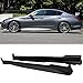 Side Skirts Compatible with 2014-2023 Infiniti Q50, Side Skirts 2PCS - ABS by IKON MOTORSPORTS, 2015 2016 2017 2018