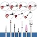 Makartt Cuticle Nail Drill Bit Set 7Pcs 3/32'' Under Nail Cleaner Cuticle Clean Nail Bit File Nail Art Tools for Manicure Pedicure B-23