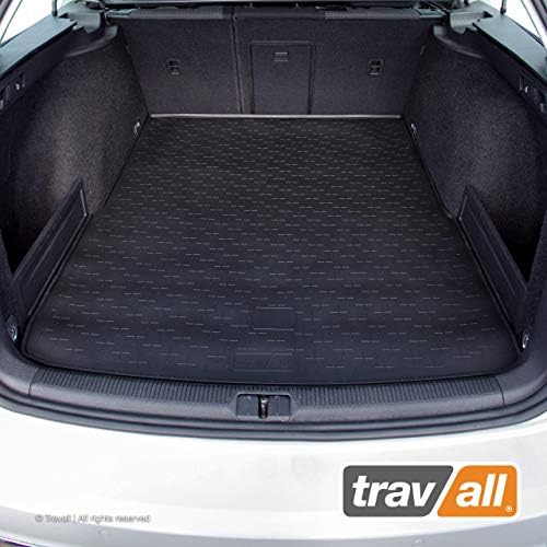 Travall Liner Compatible with Volkswagen Passat Wagon (2005-2015) and Passat Alltrack (2012-2015) TBM1002 - All-Weather Black Rubber Trunk Mat Liner