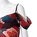 XPONNI Tie Dye Mesh Maxi Dress Sidewalk Style Floral Graphic Print Bodycon Dress Sleeveless Summer Fashion (Medium,Medium) Red