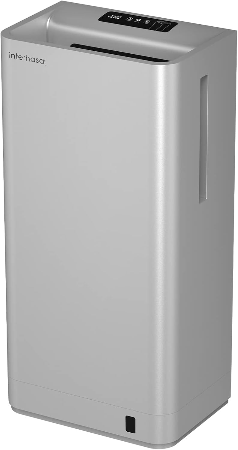 interhasa! Commercial Hand Dryer with HEPA Filter, 110V Electric Jet Hand Dryer for Bathrooms Commercial, 3-Pin Plug in