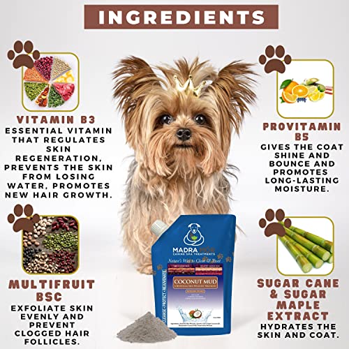Image of Worldwide Nutrition Bundle: Madra Mor Coconut Mud - Dog Essentials Mud Bath, Dog Grooming, Dry Skin for Dogs Treatment, Dog Coat Skin Care Products - 10oz Pouch & Multi-Purpose Key Chain