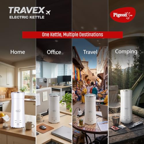Image of Pigeon Travex Electric Kettle, 300ml, Compact & Portable, White