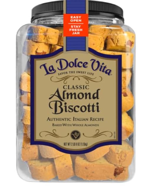 La Do'lce Vi'ta Classic Almond Biscotti, 40 oz