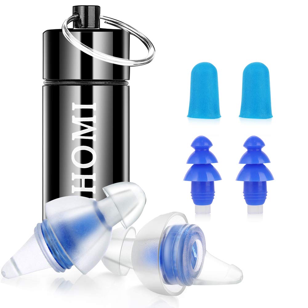 High Fidelity Concert Earplugs - 23db Noise Reduction Music Earplugs, Reusable Hearing Protection Earplugs for Concerts, Musicians, Motorcycle, 2019 New Advanced Filter High Fidelity Ear Plugs, Blue