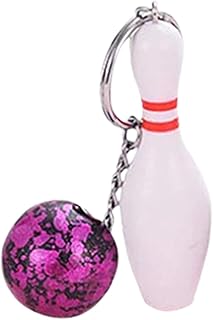 ボウリングピンキーホルダー、ボウリングボールキーホルダー - ボウリングキーホルダー小さな財布チャーム,バッグペンダント、スポーツテーマのキーホルダー、キーチャーム、ファッションカーキーホルダー、女性、男性用