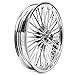 TOFR 21inch 18inch Chrome Front Rear Wheels Rims Tubeless Fat King Spokes For Harley Touring 2000-2007 FLHR FLHRC FLHRC Road King Classic FLHX Street Glide FLTR Road Glide FLHT Electra Glide