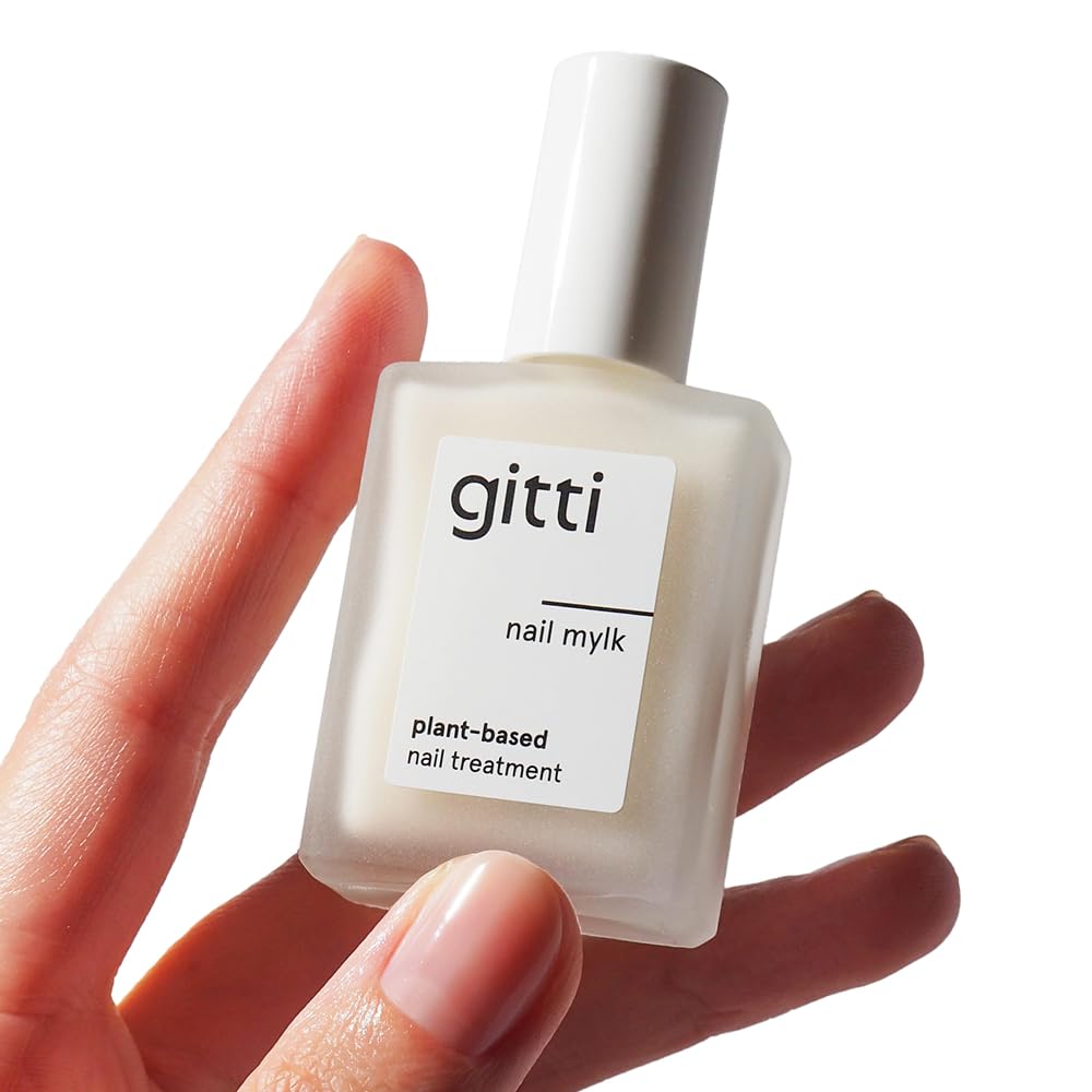 gitti Nail Mylk Milky White Nail Strengthener Polish, 0.5 Fl Oz