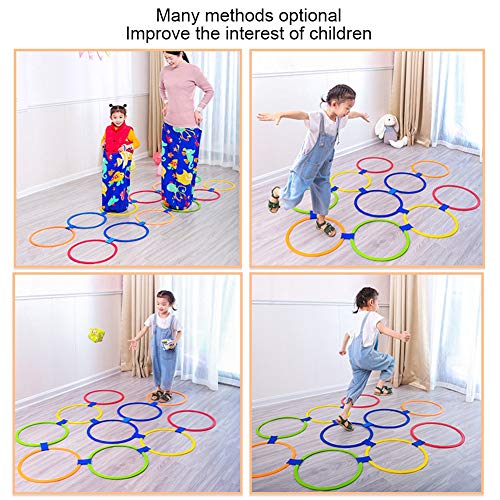 Koordinationsringe, Gymnastikreifen, Sportringe, Set mit 10 Reifen, Mehrfarbige Gymnastikreifen und Erwachsene, Gility-Ringe das Training Im Sport mit Tasche