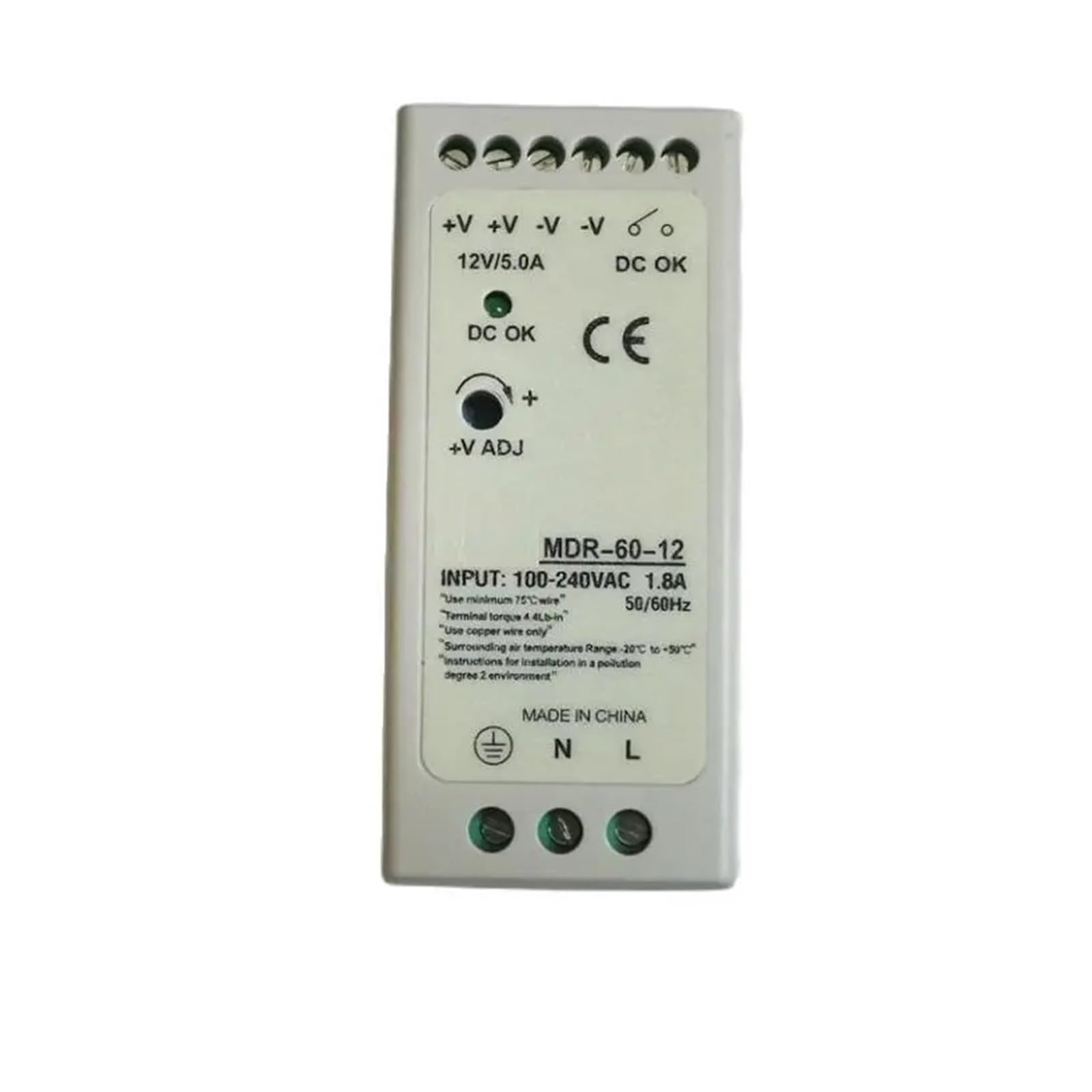 BRODEFUP MDR-60-5 MDR-60-12 MDR-60-24 MDR-60-48 5V 12V 24V 48V 1.25A 2.5A 5A 10A 60W Power Supply(24V)