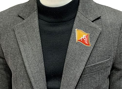 Image of vmcoatdu Country Flag Pin Badge International Travel Brooch Metal Alloy Souvenir Pin for Hat Clothes Backpack