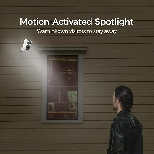 Miniatura 4 de 3-Link Cámaras de seguridad inalámbricas para exteriores, cámaras alimentadas por batería para seguridad del hogar, sin tarifa mensual, foco