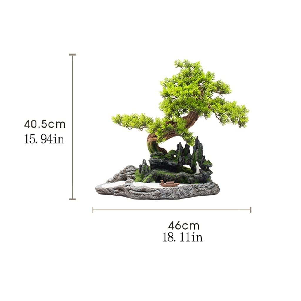 Árbol Bonsái Artificial Pequeño, Simulación de Bonsái Artificial, Decoración de Paisaje en Maceta, Porcelana Blanca, Monje, Decoración Zen para El Hogar, Adornos de Interior, Árbol