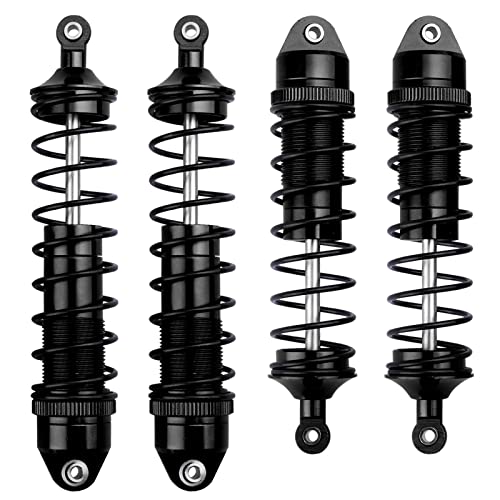 Image of HobbyPark Aluminum Shocks for Arrma 1 /10 Granite 4x4 Bigrock Senton Typhon 3s 6s Blx Shock Absorber Assembled Front & Rear, Replacement of AR330550 AR330551 (Set of 4) (Black)