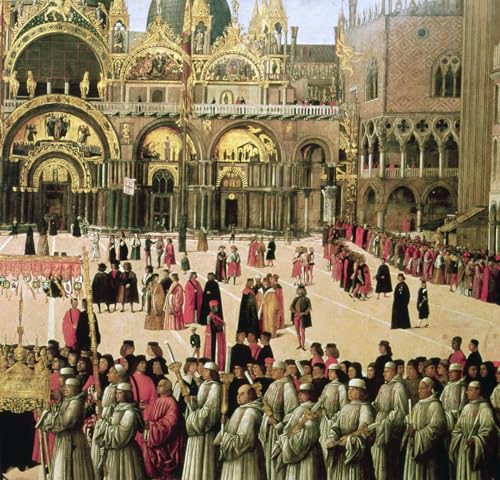 Poster Gentile Bellini Procession place Saint Marc pour rompre la monotonie des murs