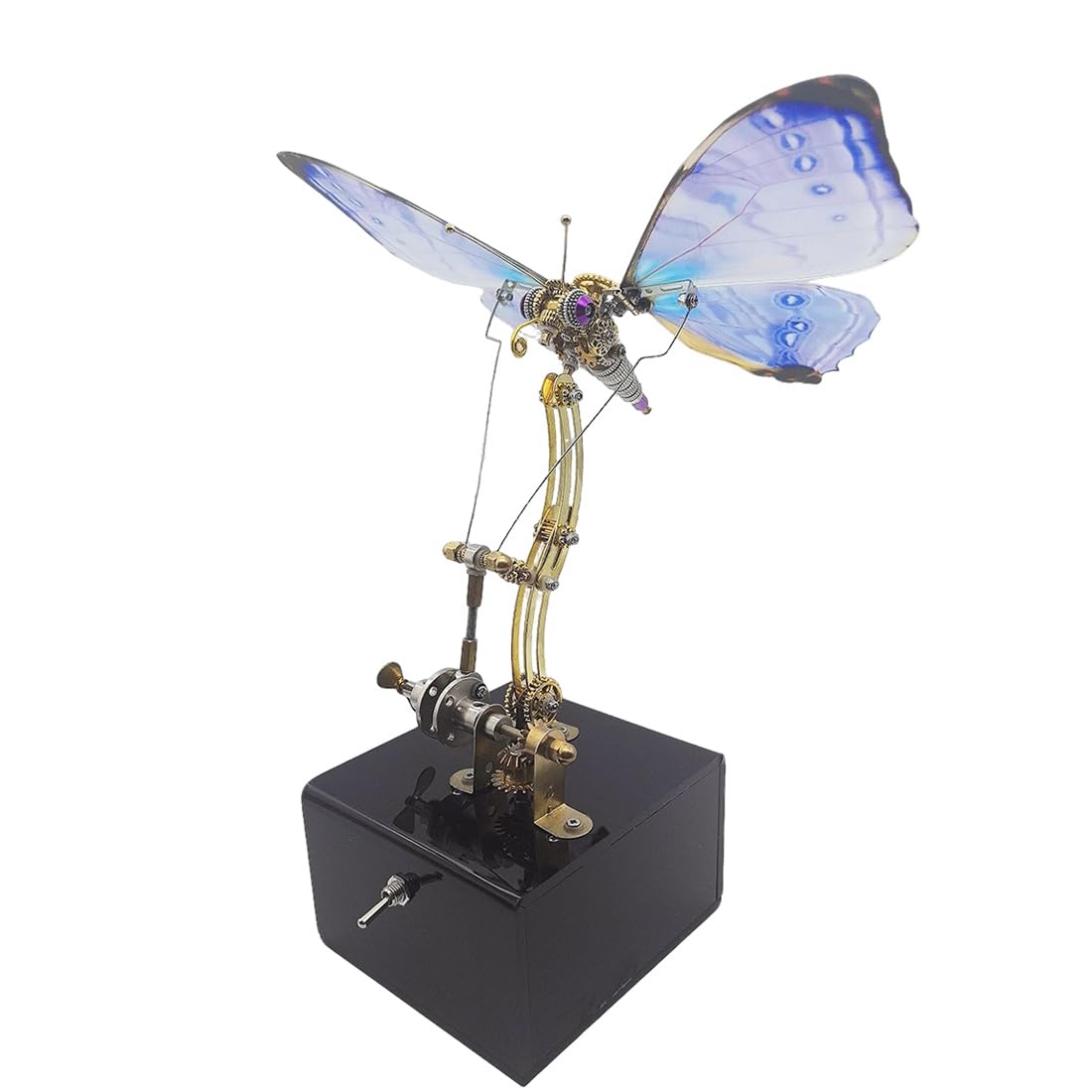 Puzzle 3D in metallo per adulti, 300 pezzi, carillon meccanico fai da te, a forma di farfalla, con ali sbattute dinamiche, batteria ricaricabile di 10 ore e melodia rilassante, decorazioni creative