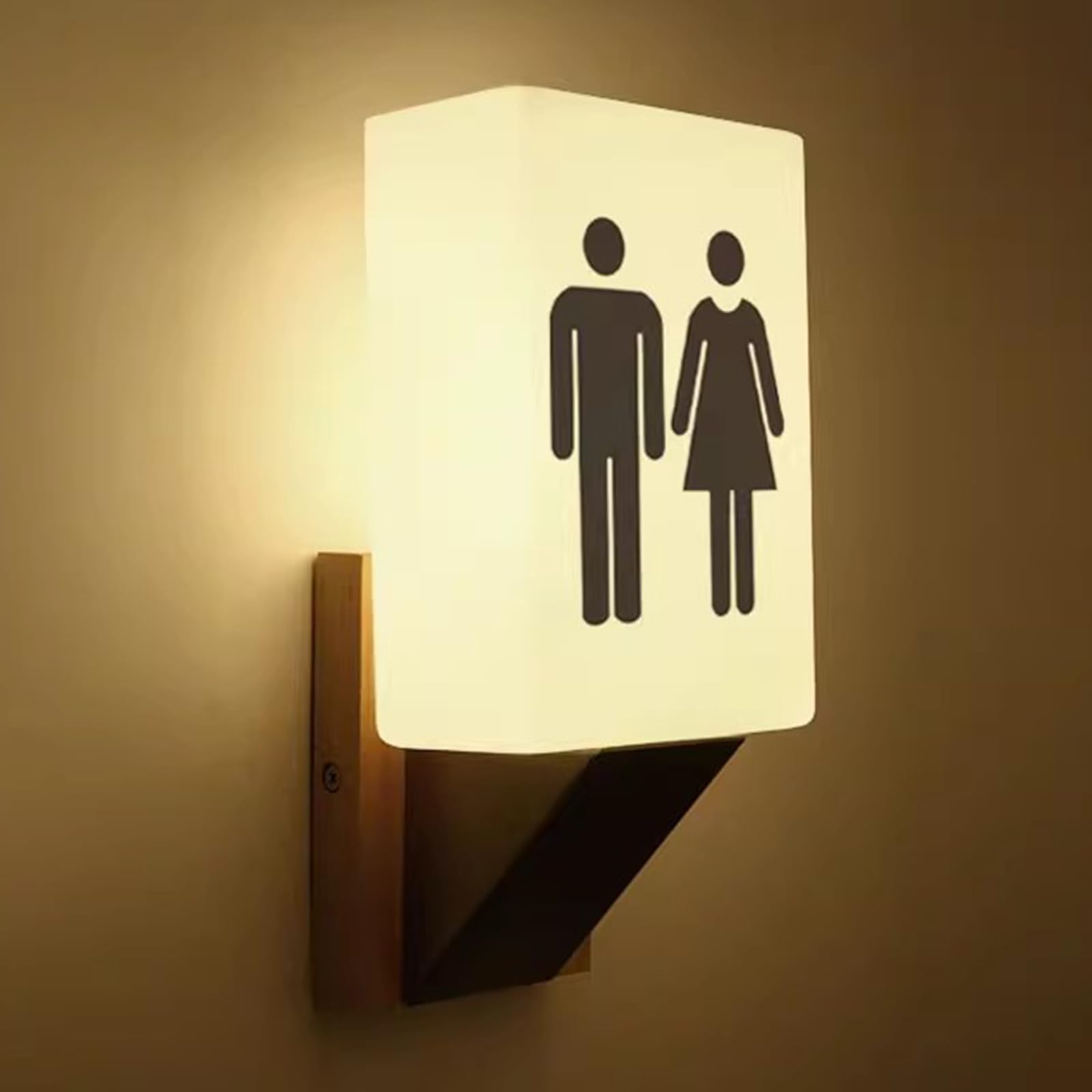 vrfvsdasAAS LED restroom sign, Acrylic Bathroom Door Sign, Wall Mount, for Bar Mall Washroom, Public Restrooms Service
