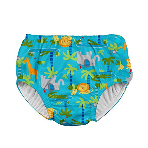 Image of Green Sprouts Snap Reusable Absorbent Baby Swimsuit Diaper