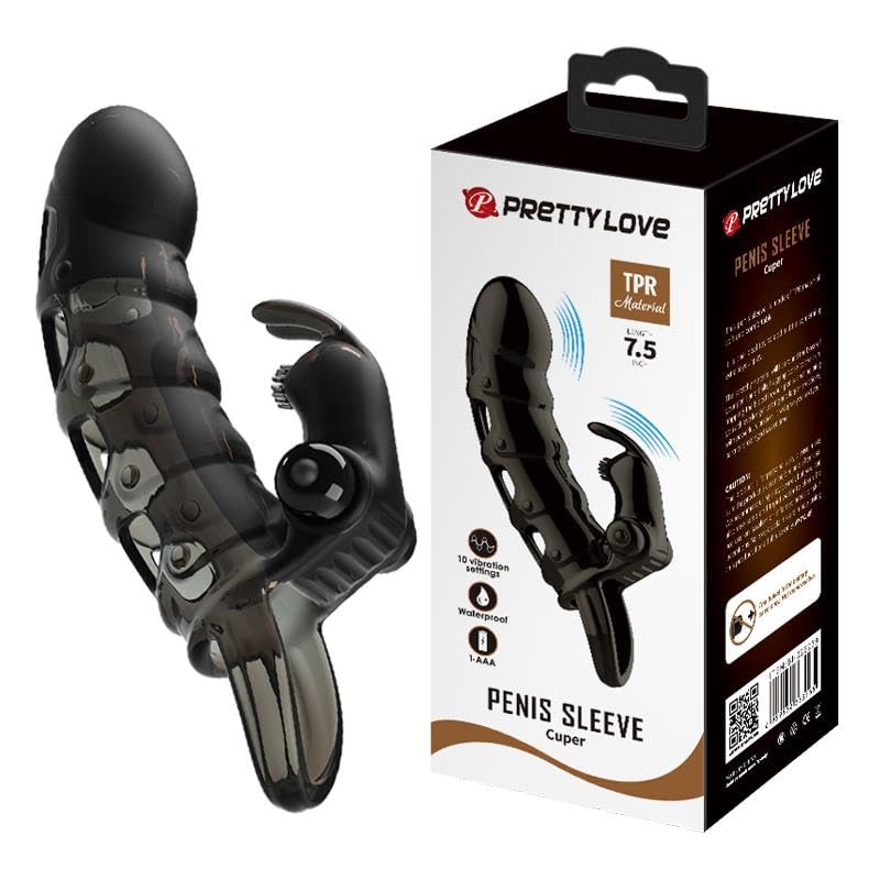 Cuper Funda para el Pene con Vibración +4 cm