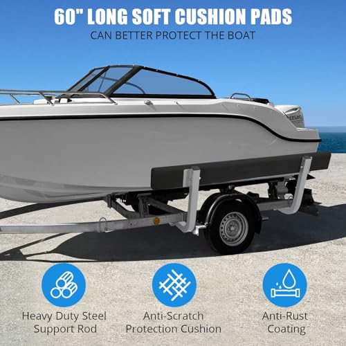 GarveeLife 2PCS Rustproof Steel Trailer Guide ons, 60 in Trailer Guides with Carpet-Padded Boards, for Ski Boat, Fishing Boat, Sailboat Trailer, Mounting Parts Included by GarveeLife - Image 4