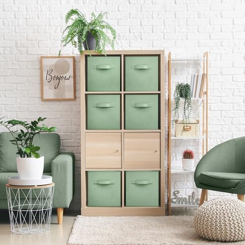 Sorbus Fabric Storage Cubes, 6-Pack Foldable Bins (11 Inch, Sage Green) by Sorbus - Used condition - Image 2
