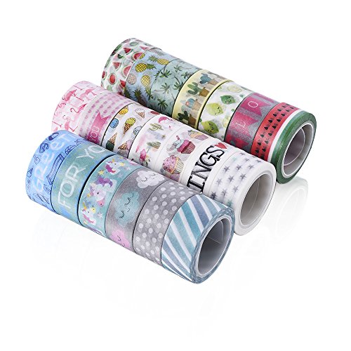 Agutape 20 Rolls Washi Tape Set, Decorative Adhesive Tape For Diy Crafts,Scrapbooks,Planners #TOP2