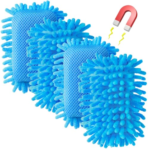 Epakh 4 Pcs Magnetic Dry Erase Eraser Shag,Blue