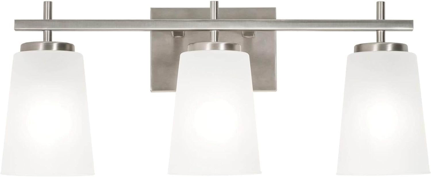 Joanna 22" Vanity - Satin Nickel - Clear Glass Shade
