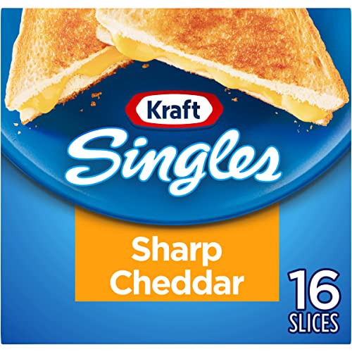Kraft Singles Sharp Cheddar Slices 12 oz Package (16 Slices)