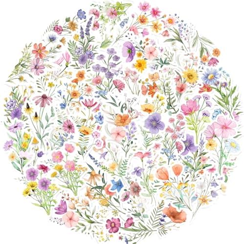 120 PCS Wildflower Stickers, Wildflower Flower Party Favors Birth...