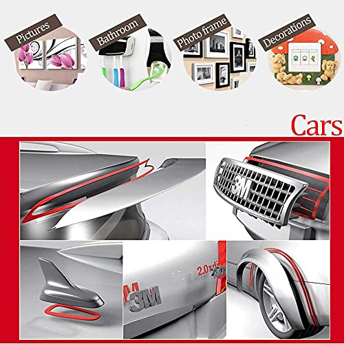 Image of Heavy Duty Double Sided Tape, Made of VHB Tape, Mounting Tape, High Temperature Resistant Foam Tape, for Car and Motorcycle, Automotive Accessories, LED Strips, Photo Wall (1 /4IN * 15.6 FT)