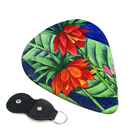 Flower Lot de 6 médiators pour guitare acoustique, guitare électrique, basse, ukulélé – fins, moyens et épais. - Les Beatles, Paul McCartney, John Lennon, RIngo Starr, George Harrison Flower Lot de 6 médiators pour guitare acoustique, guitare électrique, basse, ukulélé – fins, moyens et épais.