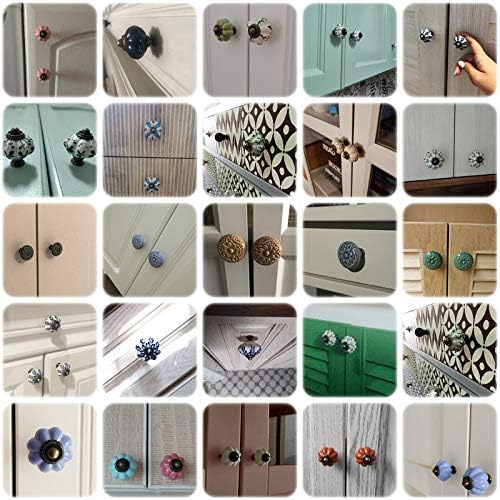 10x Ceramic Porcelain Knob and Handles Pumpkin Shaped Children Room Hardware Drawer Cabinet Knobs for Kids/Children - (Color: Model A)