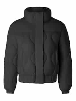 Buy Ogfao Women's Cropped Puffer Jacket Stand Collar Pockets Buy Ogfao Women's Cropped Puffer Jacket Stand Collar Pockets